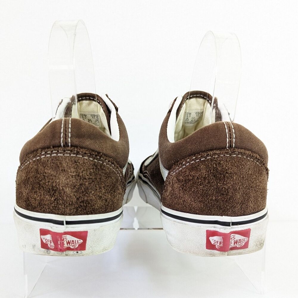 Vans Old Skool Chocolate Brown Suede Low Top Sneakers Men Size 9 Womens 10.5 - Picture 7 of 11